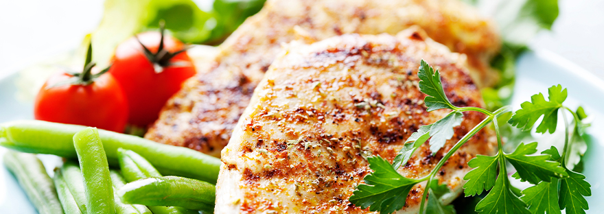 Pui la grill cu legume