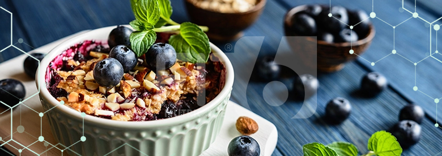 Crumble de lămâie și afine